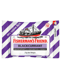 Fishermans Frnd Blackcurrent Sugar Free Lozenges 25g x 12