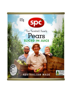 Spc Sliced Pear In Natural Juice 825g x 1