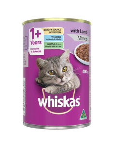 Whiskas 1+ Years Mince Lamb Can 400g x 1