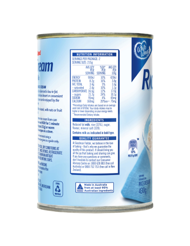 Parsons Crema de arroz de vainilla 430G x 1