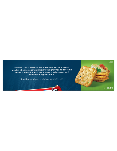 Arnotts Biscuits Sesame Wheat 250g x 1