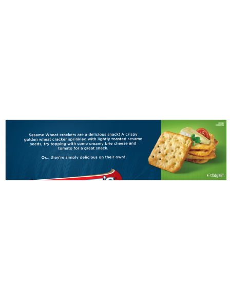 Arnotts Biscuits Sesame Wheat 250g x 1 Arnotts Biscuits Sesame Wheat 250g x 1