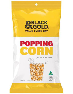 Black & Gold Popping Corn 500g x 12