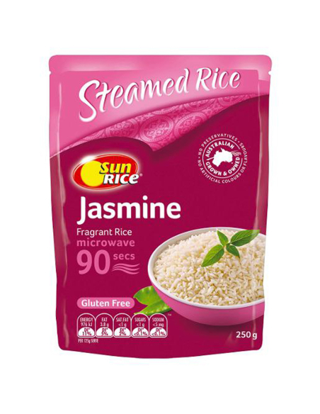 Sunrice 9 Second Jasmine Fragrant Rice 250g x 1