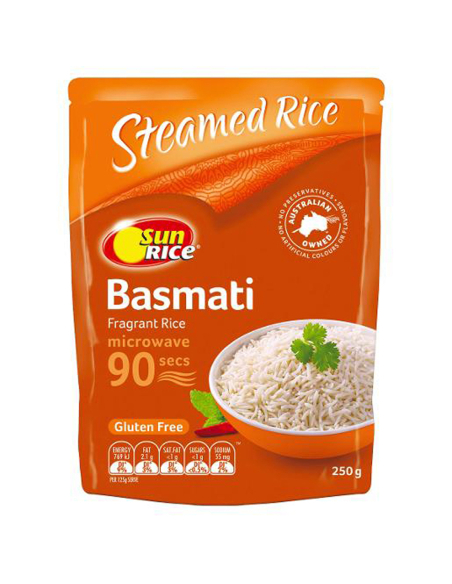 Sunrice 9 secondi riso basmati indiano 250g x 6