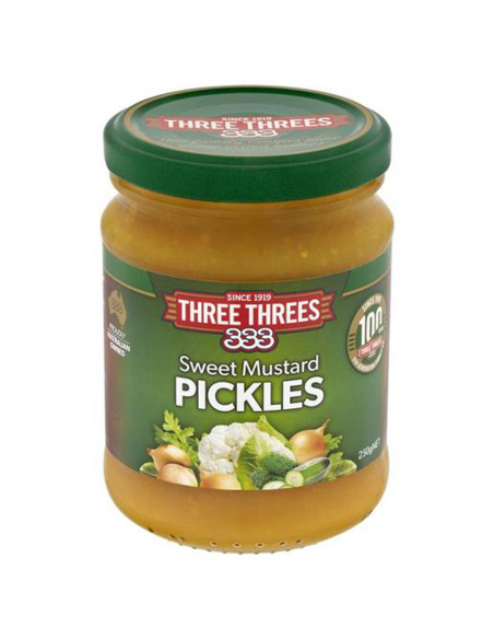 Three Threes Mosterd Pickles 250G X 1