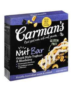 Carmans greco Style Yogurt & Blueberry Nut Bar 160G x 1