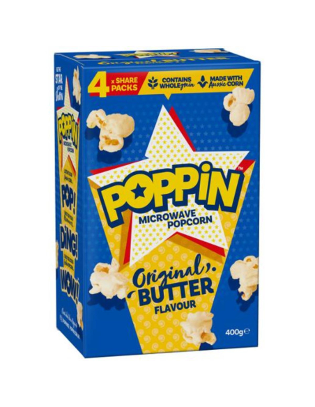 Poppin Butter Microwave Popcorn 400g x 1