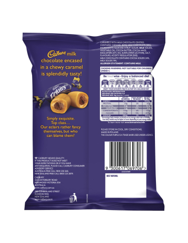 Cadbury Czekoladowe eclairs 160g x 16