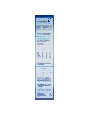 White Wings Chocolate Brownie Cupcake 220g x 1