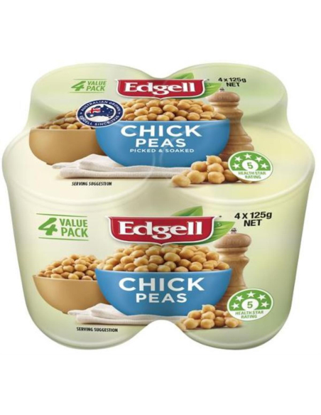 Edgell Paquete Multi Paquete Multi Pack de Chick Peas 125G x 1