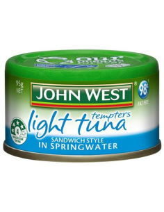 John West Tentadores de atún Light Springwater Sandwich Style 95g x 24