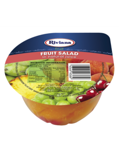 Riviana Ensalada de frutas Tazas en cubitos en jugo natural 120g x 12