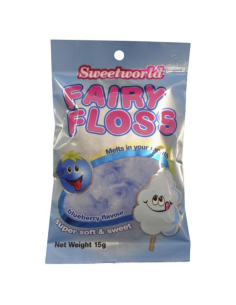 Sweetworld Cukierki jagodowe Fairy Floss 15g x 18