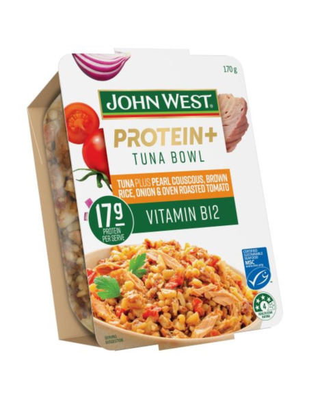 John West Protein Plus Tuna With Pearl Couscous Brown Rice & Oven Roasted Tomato & Onion 170g x 5
