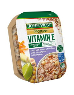 John West Protéine plus thon avec riz brun et rouge Lime citroncrasse et pois chiches 170g x 5