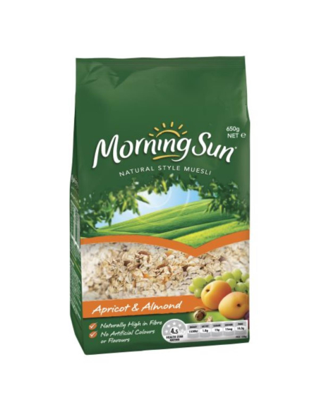 Morning Sun Albicocca e Almond Muesli 650g x 1