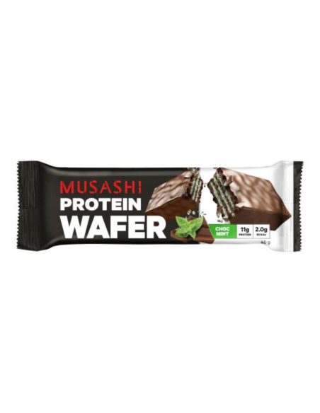 Musashi Choc Mint Protein Wafer 40G x 12