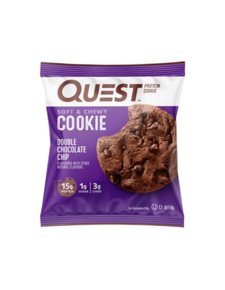 Quest ダブルチョコレートチップタンパク質クッキー59g x 12
