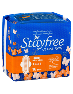 Stayfree Ultra Cienkie światło 16 Pack X 1