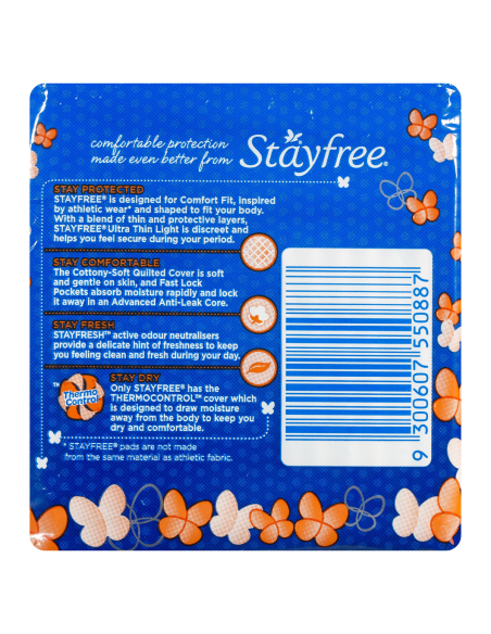 Stayfree Ultra mince lumière 16 pack x 1