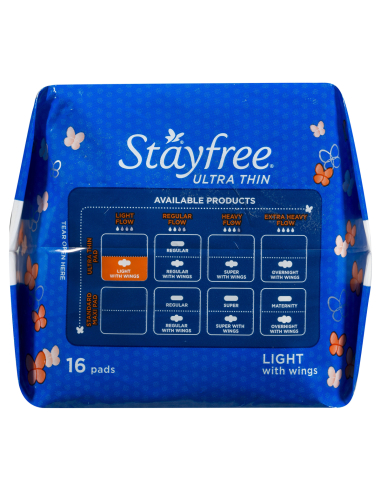 Stayfree Ultradünnes Licht 16 Pack X 1