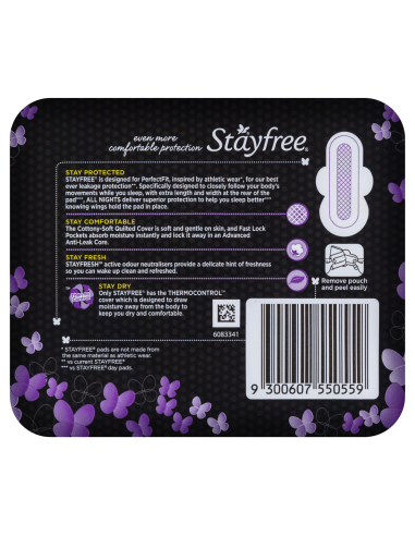 Stayfree Ultra sottile tutta la notte 10 pack x 1