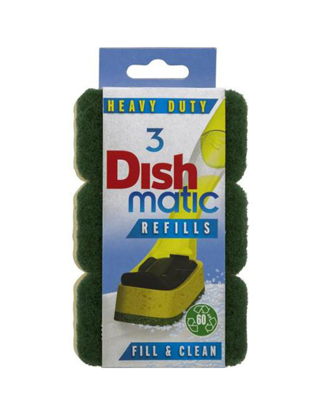 Dish Brush Refill Heavy Duty 3 Pack x 1