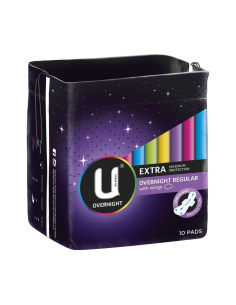 Kotex Overnight Wing Pads 10 Pack X 1