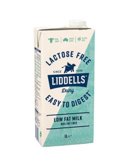 Liddells Lactose sans gras faible lait 1ltr x 1