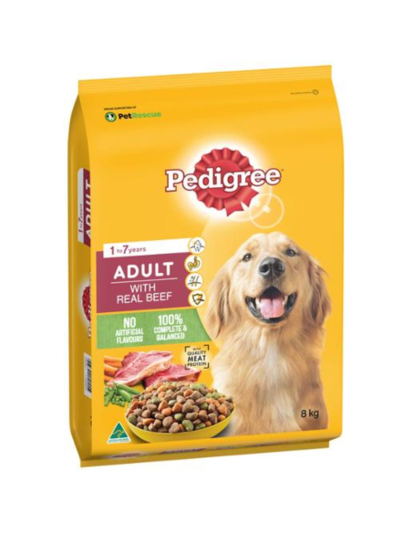 Pedigree Fleischige Bisse Rindfleischhundfutter 8kg x 1 Pedigree Fleischige Bisse Rindfleischhundfutter 8kg x 1