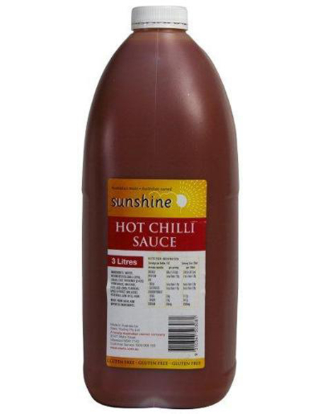 Sunshine Salsa de chile caliente 3ltr x 1