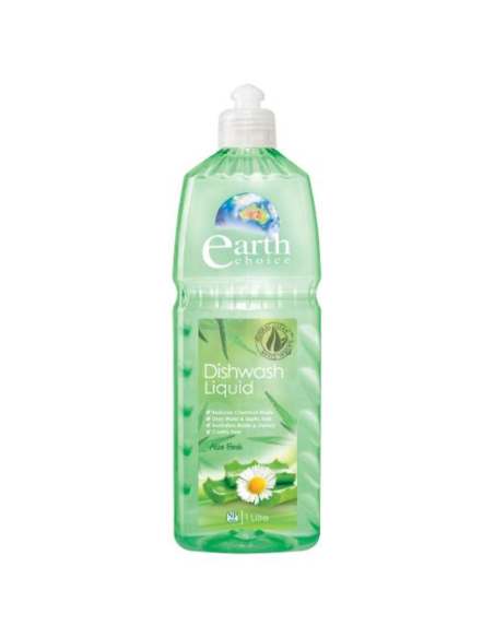 Earths Choice Aloe vera plato lavar líquido concentrado 1ltr x 1
