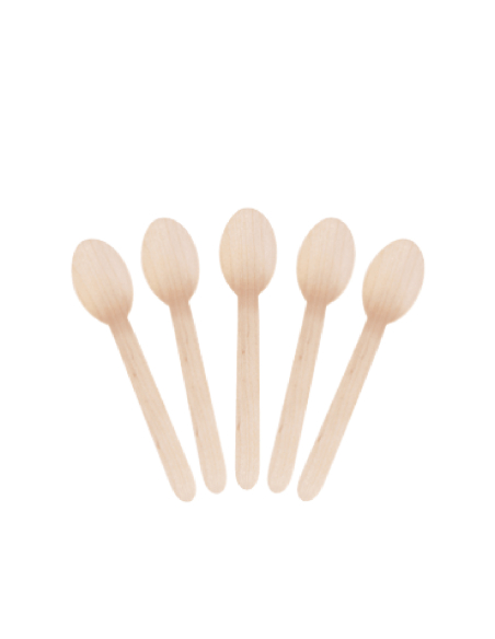 Cast Away Enviro Cucharas de madera 165mm 100 Pack x 1
