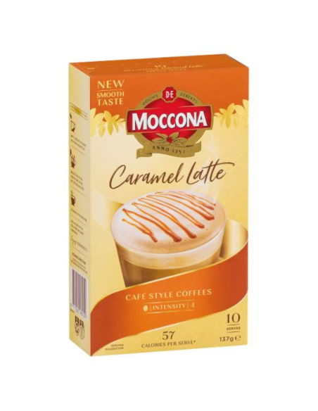 Moccona Caramel Latte Kaffee-Sachets 10 Pack X 1
