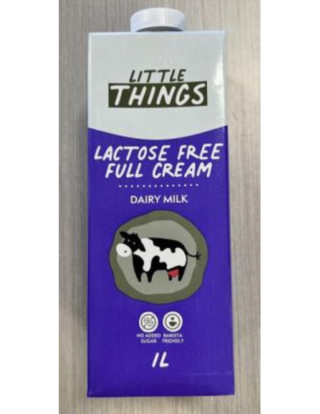 Little Things Melk UHT volledige crème lactose gratis 1ltr x 12