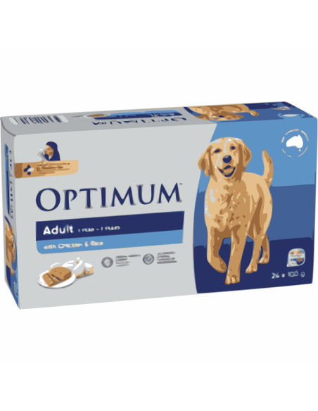 Optimum チキン＆ライスSVMPドッグフード100g x 24