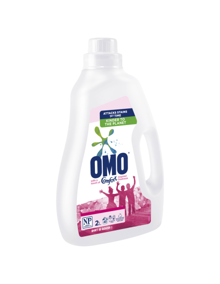 Omo Touch Of Comfort Laundry Liquid Front & Top Loader 2ltr x 6