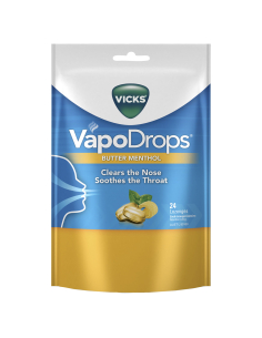 Vicks Vapodrops黄油薄荷醇24包x 4