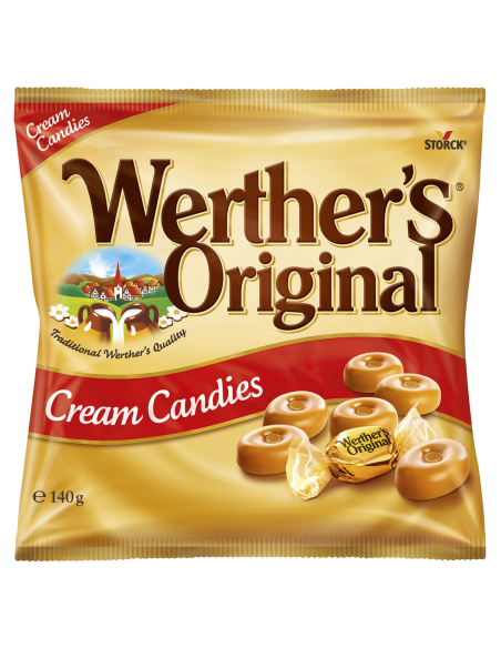 Werthers Bolsa de caramelos de crema clásica 140g x 12