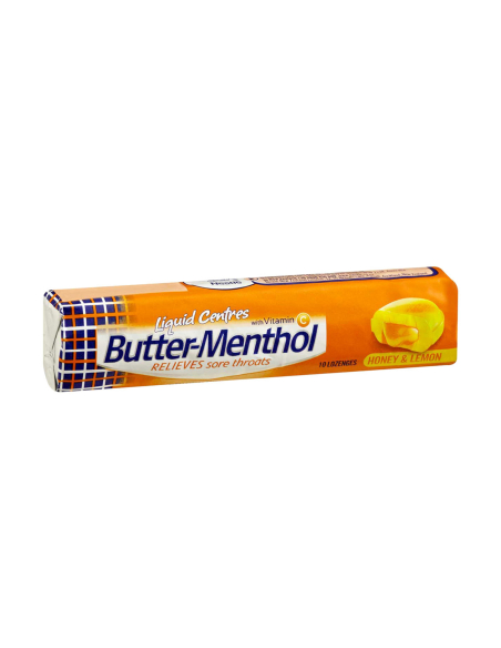 Centres liquides de menthol au beurre miel et citron x 24