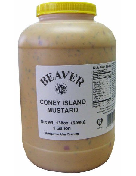 Beaverton Foods Inc Coney Island Hotdog Mustard 1 Gallon X 1
