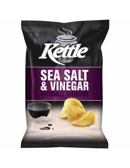 Kettle Chips zeezout en azijn 45g x 18