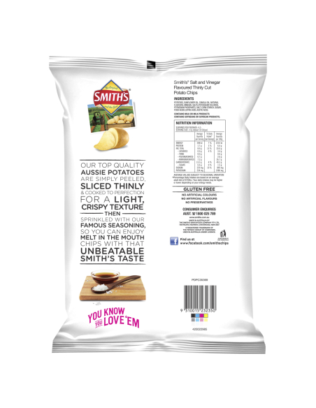 Smiths Selections Salt and Vinegar 175g x 1