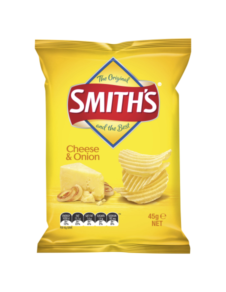 Smiths Queso y cebolla 45g x 18