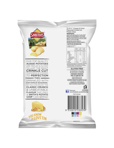 Smiths Käse und Zwiebel 45g x 18