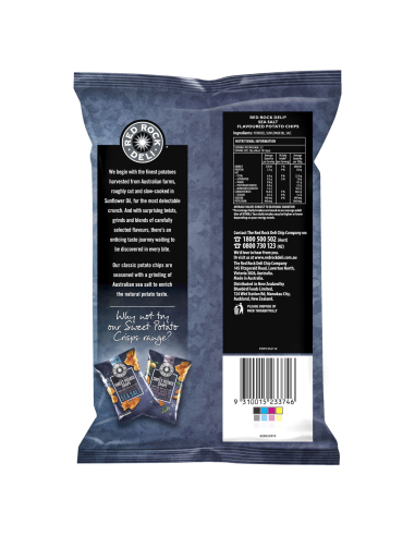 Red Rock Chip Sea Salt 90g x 12