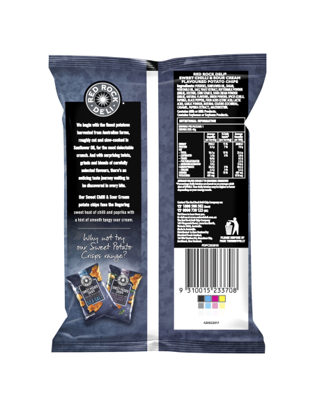 Chip de roca roja dulce chile y crema agria 45g x 18