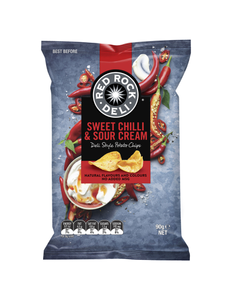 Chip Red Rock Sweet Chilli y crema agria 90g x 12