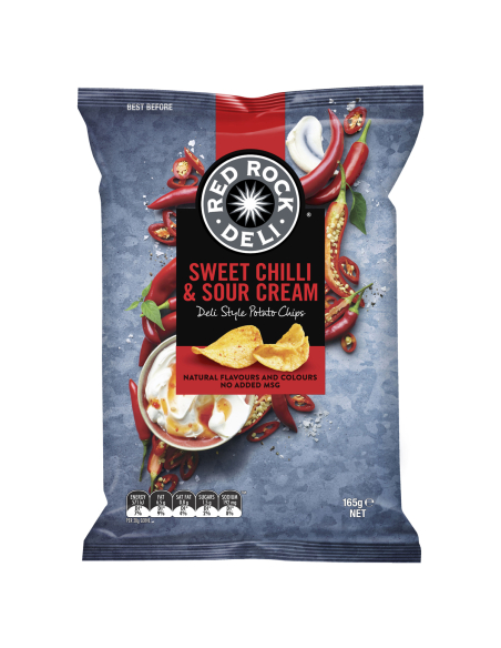 Red Rock Chip Sweet Chilli and Sour Cream 165g x 1 Red Rock Chip Sweet Chilli and Sour Cream 165g x 1